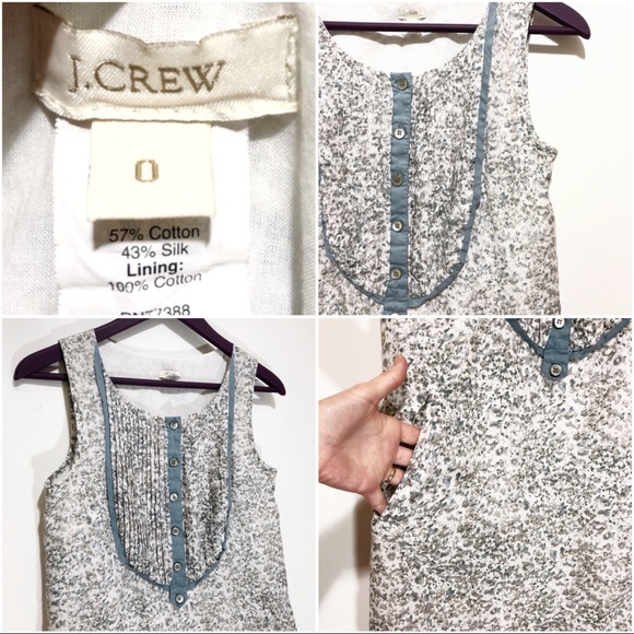 J. Crew Delphinium floral silk button-down dress 0 - Picture 6 of 8